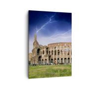 Cuadro Sobre Lienzo 50x70cm Cuadros Italia arquitectura coliseo turismo Wall Art