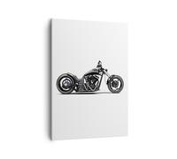 Cuadro Sobre Lienzo 50x70cm Cuadros Libertad motocicleta velocidad acero Art