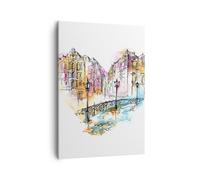 Cuadro Sobre Lienzo 50x70cm Cuadros lugar ciudad arquitectura del corazón Art