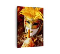 Cuadro Sobre Lienzo 50x70cm Cuadros Máscara veneciana colorido carnaval Wall Art