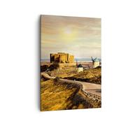 Cuadro Sobre Lienzo 50x70cm Cuadros Molino de viento andalucía paisaje Wall Art