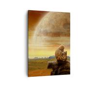 Cuadro Sobre Lienzo 50x70cm Cuadros Monos madre naturaleza montaña Wall Art