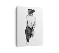 Cuadro Sobre Lienzo 50x70cm Cuadros Pared Acuarela Mujer Desnudez Wall Art