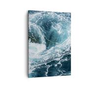 Cuadro Sobre Lienzo 50x70cm Cuadros Pared agua roca ola Wall Art Prints Decor