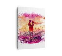 Cuadro Sobre Lienzo 50x70cm Cuadros Pared Amor Pareja luna de miel Wall Art