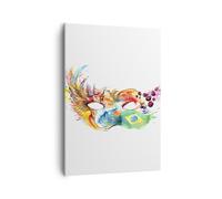 Cuadro Sobre Lienzo 50x70cm Cuadros Pared bandera Carnaval Brasil Wall Art