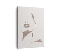 Cuadro Sobre Lienzo 50x70cm Cuadros Pared Boho Mujer Boca Wall Art Prints Decor