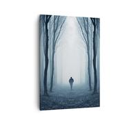Cuadro Sobre Lienzo 50x70cm Cuadros Pared Carácter Bosque Soledad Wall Art