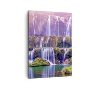 Cuadro Sobre Lienzo 50x70cm Cuadros Pared cascada naturaleza Wall Art Prints