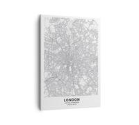 Cuadro Sobre Lienzo 50x70cm Cuadros Pared Ciudad Mapa Londres Wall Art Prints