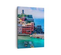 Cuadro Sobre Lienzo 50x70cm Cuadros Pared Colores Edificios Italia Wall Art