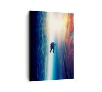 Cuadro Sobre Lienzo 50x70cm Cuadros Pared Cosmos astronauta planeta Wall Art