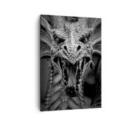 Cuadro Sobre Lienzo 50x70cm Cuadros Pared Dragón criatura escalas Wall Art