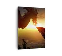 Cuadro Sobre Lienzo 50x70cm Cuadros Pared dragón roca criatura Wall Art Prints
