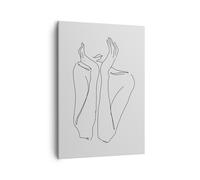 Cuadro Sobre Lienzo 50x70cm Cuadros Pared Ensueño Mujer Esbozo Wall Art Prints