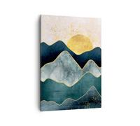 Cuadro Sobre Lienzo 50x70cm Cuadros Pared Este El Sol Geometría Wall Art Prints