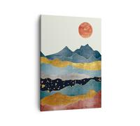 Cuadro Sobre Lienzo 50x70cm Cuadros Pared Este El Sol Montañas Wall Art Prints
