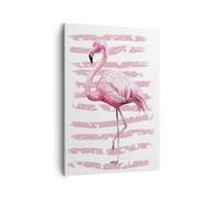 Cuadro Sobre Lienzo 50x70cm Cuadros Pared flamingo pájaro agua Wall Art Prints