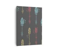 Cuadro Sobre Lienzo 50x70cm Cuadros Pared flecha pluma Wall Art Prints Decor
