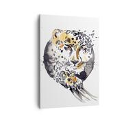 Cuadro Sobre Lienzo 50x70cm Cuadros Pared Gato orbe fauna guepardo Wall Art