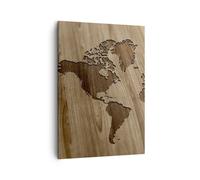 Cuadro Sobre Lienzo 50x70cm Cuadros Pared geografía globo mapa Wall Art Prints