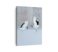 Cuadro Sobre Lienzo 50x70cm Cuadros Pared Grullas Lucha Danza Wall Art Prints