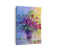 ARTTOR Lienzos decorativos jarrón flores Cuadro Sobre Lienzo Moderno Vertical 50x70cm Cuadros Decoracion Salon Dormitorio Cocina Cuadros Pared Imágenes Wall Art Prints Decor Canvas PA50x70-4117