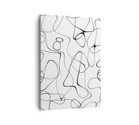 Cuadro Sobre Lienzo 50x70cm Cuadros Pared Línea Nada Patrón Wall Art Prints