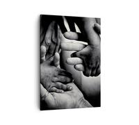Cuadro Sobre Lienzo 50x70cm Cuadros Pared Manos Tolerancia Comunidad Wall Art