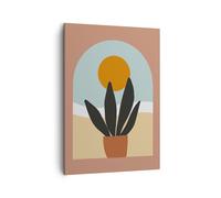 Cuadro Sobre Lienzo 50x70cm Cuadros Pared Minimalista Ventana Flor Wall Art