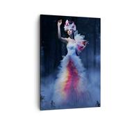 Cuadro Sobre Lienzo 50x70cm Cuadros Pared Mujer misterio noche bosque Wall Art