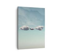Cuadro Sobre Lienzo 50x70cm Cuadros Pared Nubes Hamaca Descanso Wall Art Prints