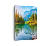 ARTTOR Cuadro sobre Lienzo 50x70 cm Moderno Vertical Paisajes Bosque - 4456