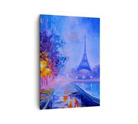 Cuadro Sobre Lienzo 50x70cm Cuadros Pared París Faroles Eiffel Wall Art Prints