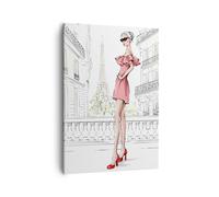 Cuadro Sobre Lienzo 50x70cm Cuadros Pared París Torre Eiffel Wall Art Prints