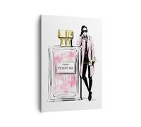 Cuadro Sobre Lienzo 50x70cm Cuadros Pared Perfume Mujer Elegancia Wall Art