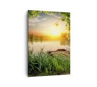 Cuadro Sobre Lienzo 50x70cm Cuadros Pared puente lago Wall Art Prints Decor