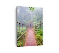 Cuadro Sobre Lienzo 50x70cm Cuadros Pared Puente Suspendido Costa Rica Wall Art