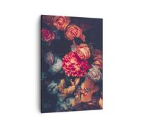 Cuadro Sobre Lienzo 50x70cm Cuadros Pared Ramo Flores Rosas Wall Art Prints