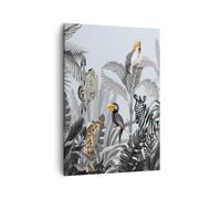 Cuadro Sobre Lienzo 50x70cm Cuadros Pared Selva Animales Tucanes Wall Art Prints