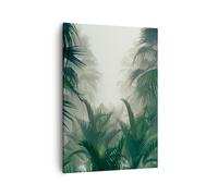 Cuadro Sobre Lienzo 50x70cm Cuadros Pared Selva Hojas Palmeras Wall Art Prints
