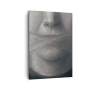 Cuadro Sobre Lienzo 50x70cm Cuadros Pared Símbolo Boca Discurso Wall Art Prints