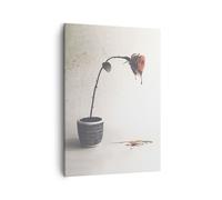 Cuadro Sobre Lienzo 50x70cm Cuadros Pared Símbolo Rosa Sufrimiento Wall Art