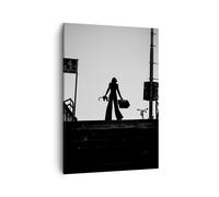 Cuadro Sobre Lienzo 50x70cm Cuadros Pared Sombra Fotografía Escaleras Wall Art