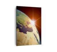 Cuadro Sobre Lienzo 50x70cm Cuadros Pared Tierra galaxia globo tierras Wall Art