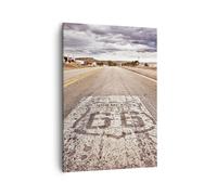 Cuadro Sobre Lienzo 50x70cm Cuadros Pared USA ruta 66 viaje Wall Art Prints