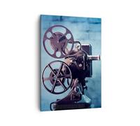 Cuadro Sobre Lienzo 50x70cm Cuadros Película proyector memoria historia Wall Art