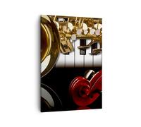 Cuadro Sobre Lienzo 50x70cm Cuadros Piano claves música instrumentos Wall Art