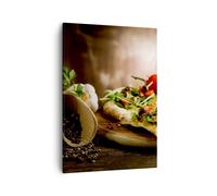 Cuadro Sobre Lienzo 50x70cm Cuadros Pizza vegetariana italia comida Wall Art