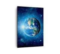 Cuadro Sobre Lienzo 50x70cm Cuadros Tierra universo estrellas galaxia Wall Art